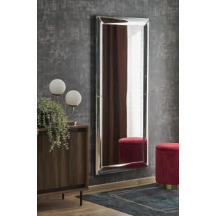 Lustro ścienne glamour Abisso 162x72cm srebrne Halmar