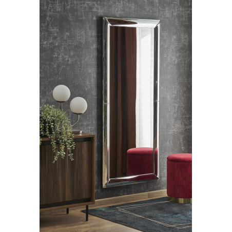 Lustro ścienne glamour Abisso 162x72cm srebrne Halmar
