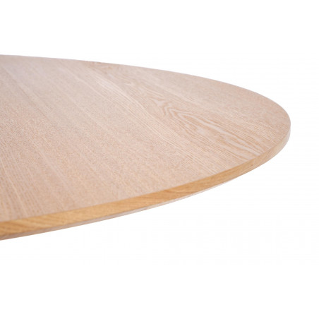Stół okrągły rozkładany Acord 120-200cm naturalny / czarny Halmar