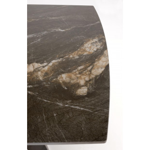 Stół rozkładany nowoczesny Armani 165-241x90cm czarny marmur / czarny Halmar