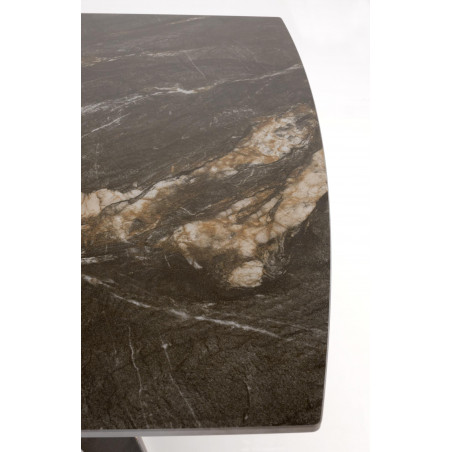 Stół rozkładany nowoczesny Armani 165-241x90cm czarny marmur / czarny Halmar
