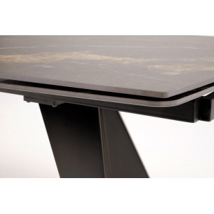 Stół rozkładany nowoczesny Armani 165-241x90cm czarny marmur / czarny Halmar