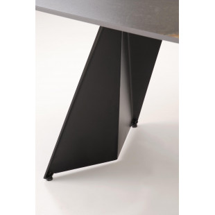 Stół rozkładany nowoczesny Armani 165-241x90cm czarny marmur / czarny Halmar