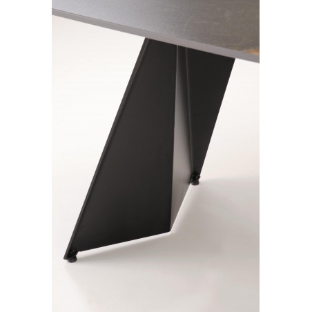 Stół rozkładany nowoczesny Armani 165-241x90cm czarny marmur / czarny Halmar