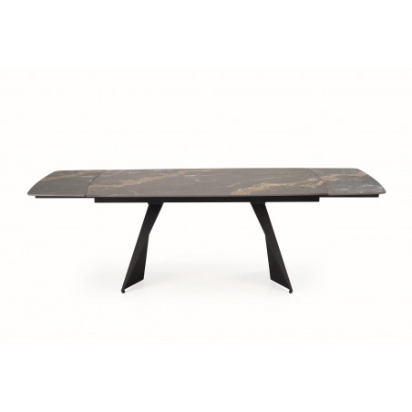 Stół rozkładany nowoczesny Armani 165-241x90cm czarny marmur / czarny Halmar