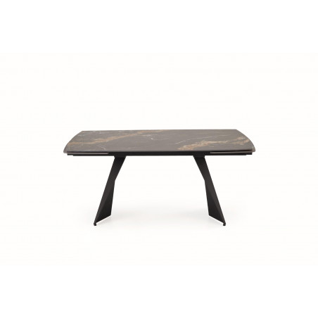 Stół rozkładany nowoczesny Armani 165-241x90cm czarny marmur / czarny Halmar