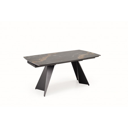 Stół rozkładany nowoczesny Armani 165-241x90cm czarny marmur / czarny Halmar