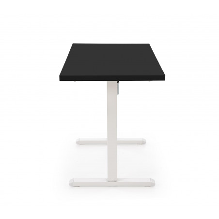 Biurko z regulacji wysokości B54 120x60cm blat - czarny, stelaż - biały Halmar