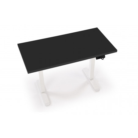 Biurko z regulacji wysokości B54 120x60cm blat - czarny, stelaż - biały Halmar