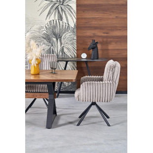 Stół rozkładany w jodełkę Baron 200-350x100cm orzech / czarny Halmar