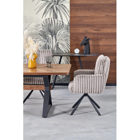 Stół rozkładany w jodełkę Baron 200-350x100cm orzech / czarny Halmar