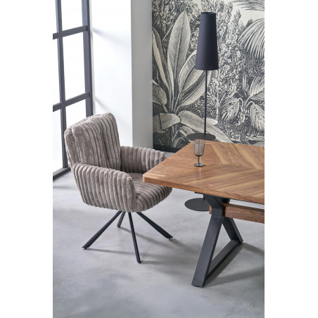 Stół rozkładany w jodełkę Baron 200-350x100cm orzech / czarny Halmar