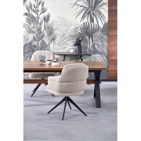 Stół rozkładany w jodełkę Baron 200-350x100cm orzech / czarny Halmar