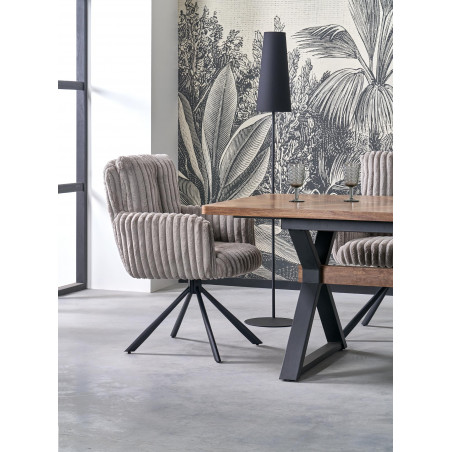 Stół rozkładany w jodełkę Baron 200-350x100cm orzech / czarny Halmar