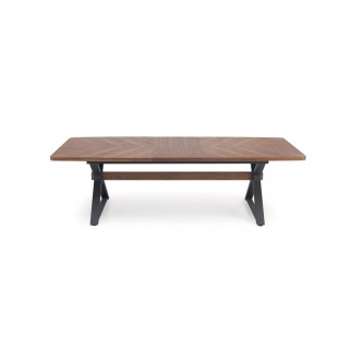 Stół rozkładany w jodełkę Baron 200-350x100cm orzech / czarny Halmar