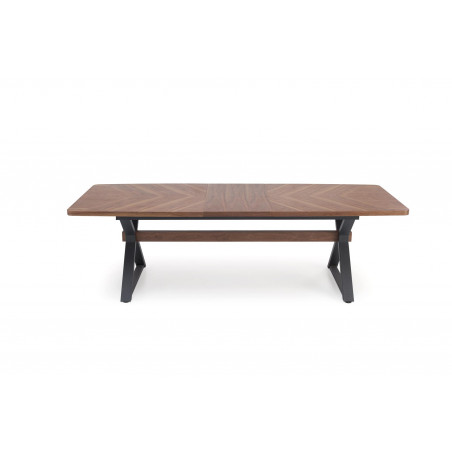 Stół rozkładany w jodełkę Baron 200-350x100cm orzech / czarny Halmar