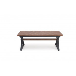Stół rozkładany w jodełkę Baron 200-350x100cm orzech / czarny Halmar