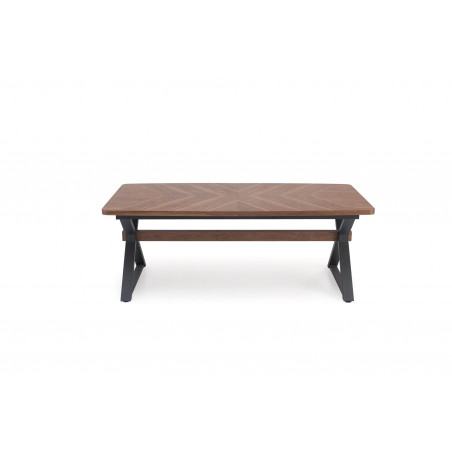 Stół rozkładany w jodełkę Baron 200-350x100cm orzech / czarny Halmar