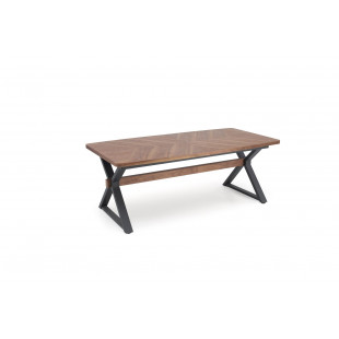 Stół rozkładany w jodełkę Baron 200-350x100cm orzech / czarny Halmar