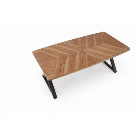 Stół rozkładany w jodełkę Baron 200-350x100cm orzech / czarny Halmar