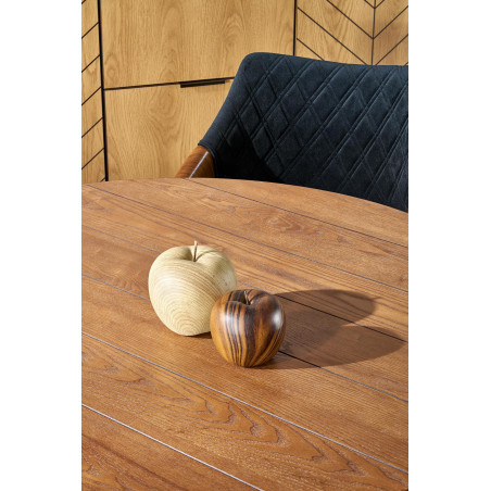 Stół okrągły Barry 105cm orzech / czarny Halmar