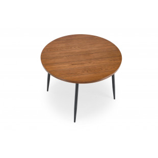 Stół okrągły Barry 105cm orzech / czarny Halmar