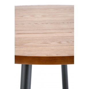 Stół okrągły Barry 105cm orzech / czarny Halmar