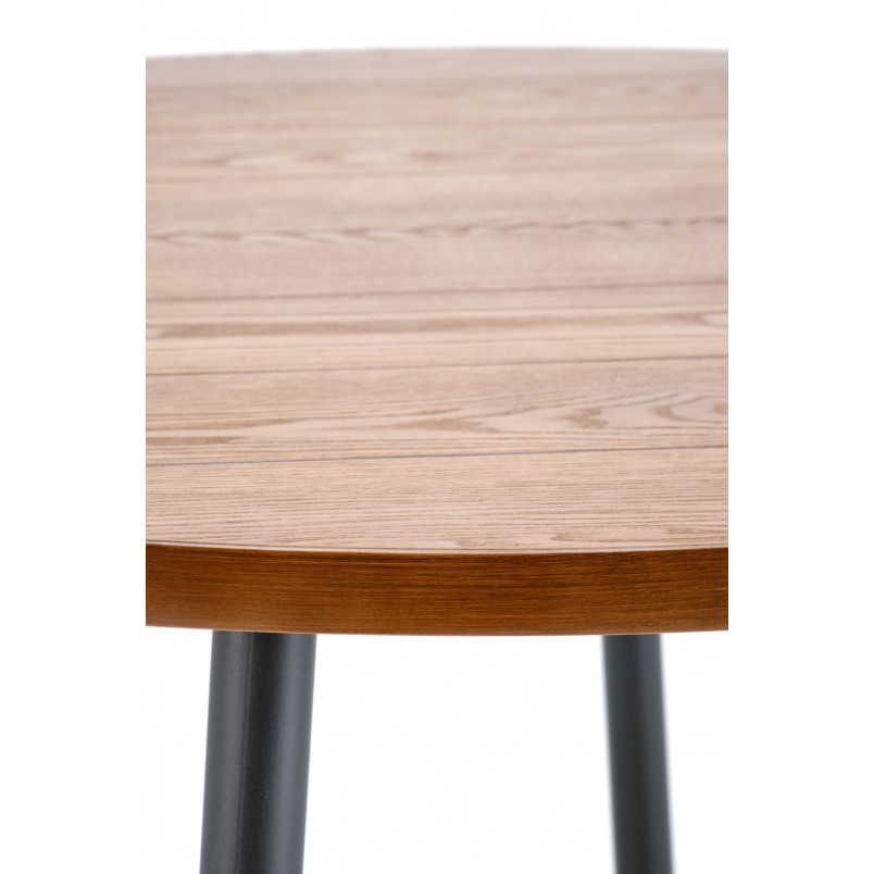 Stół okrągły Barry 105cm orzech / czarny Halmar