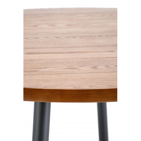 Stół okrągły Barry 105cm orzech / czarny Halmar