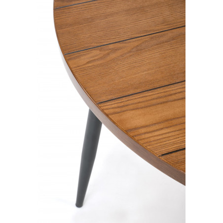 Stół okrągły Barry 105cm orzech / czarny Halmar