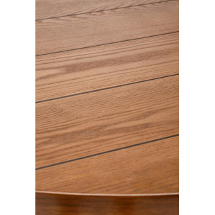 Stół okrągły Barry 105cm orzech / czarny Halmar