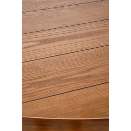 Stół okrągły Barry 105cm orzech / czarny Halmar