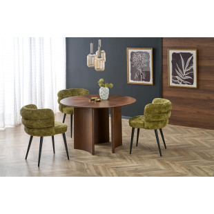 Stół okrągły modern Caldo 120cm orzech Halmar