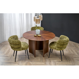 Stół okrągły modern Caldo 120cm orzech Halmar