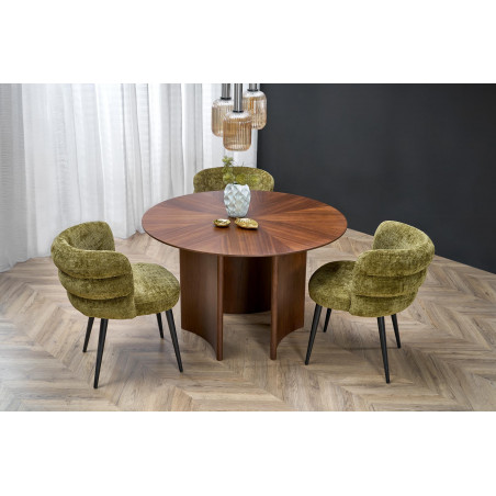 Stół okrągły modern Caldo 120cm orzech Halmar