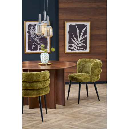Stół okrągły modern Caldo 120cm orzech Halmar