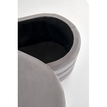 Ławka welurowa z funkcją pojemnika Calpi 110x46cm popiel Halmar