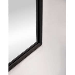 Lustro ścienne zaokrąglone Curio 120x60cm czarna rama Halmar