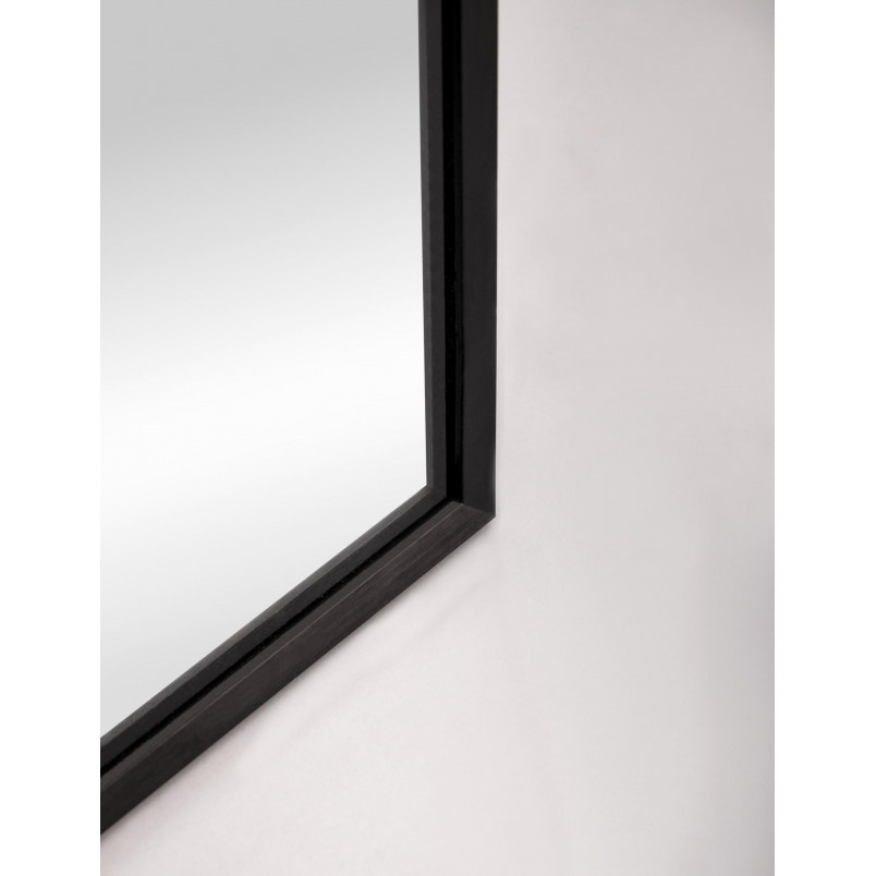 Lustro ścienne zaokrąglone Curio 120x60cm czarna rama Halmar