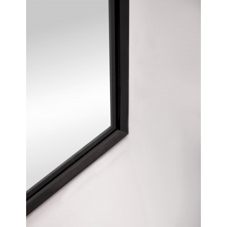 Lustro ścienne zaokrąglone Curio 120x60cm czarna rama Halmar