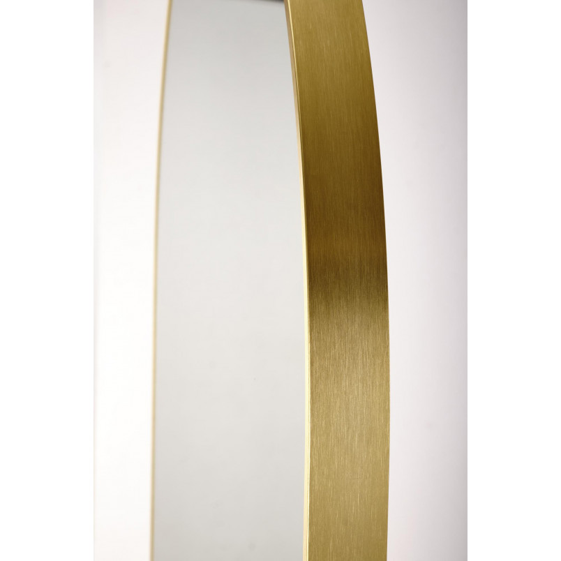 Lustro ścienne zaokrąglone Curio 120x60cm złota rama Halmar