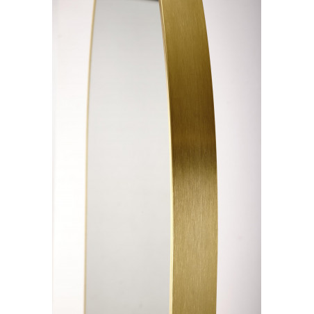 Lustro ścienne zaokrąglone Curio 120x60cm złota rama Halmar