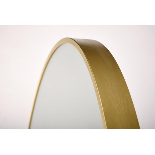 Lustro ścienne zaokrąglone Curio 120x60cm złota rama Halmar