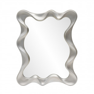 Lustro na ścianę futurystyczne Deco 90x70cm srebrny antyczny Halmar