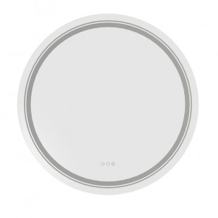 Lustro łazienkowe z podświetleniem LED Dover 60cm srebrne rama Halmar