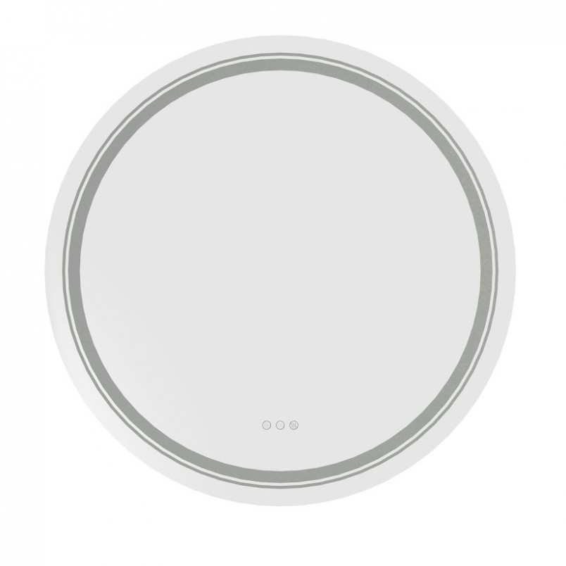 Lustro łazienkowe z podświetleniem LED Dover 60cm srebrne rama Halmar