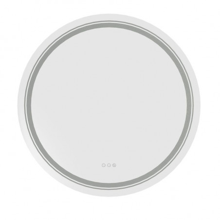 Lustro łazienkowe z podświetleniem LED Dover 60cm srebrne rama Halmar