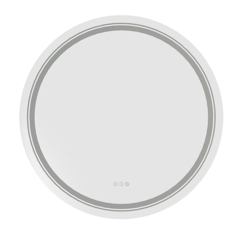 Lustro łazienkowe z podświetleniem LED Dover 80cm srebrne rama Halmar