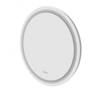 Lustro łazienkowe z podświetleniem LED Dover 80cm srebrne rama Halmar