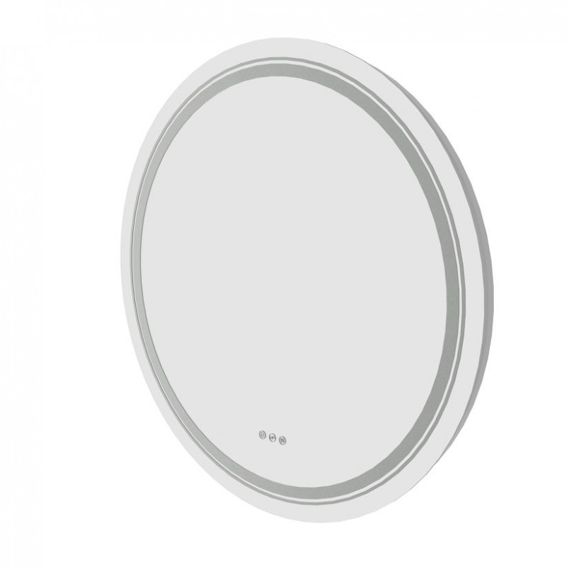 Lustro łazienkowe z podświetleniem LED Dover 80cm srebrne rama Halmar